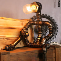Table Lamp with Pipe Design Industrial Metal | Roveko