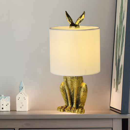 Table Lamp with Resin Masked Rabbit Nordic Art Deco | Cavira