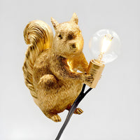 Table Lamp with Resin Squirrel Nordic Art Deco Style | Orvilo