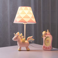 Table Lamp with Resin Unicorn Kids Room | Estrina