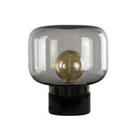 Table Lamp with Smoked Glass Drum Nordic Design | Averin