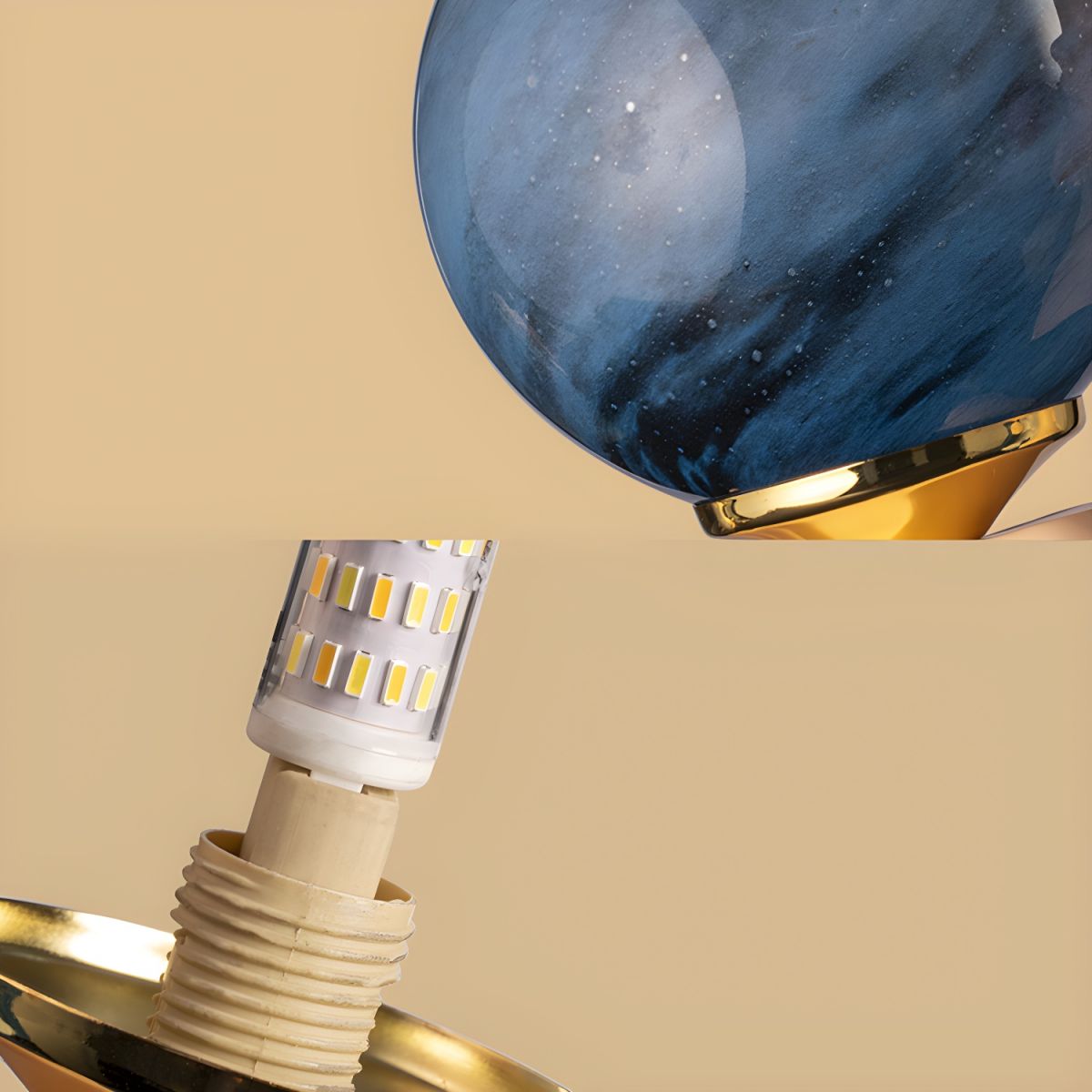 Table Lamp with Spherical Glass Nordic Style | Eryden