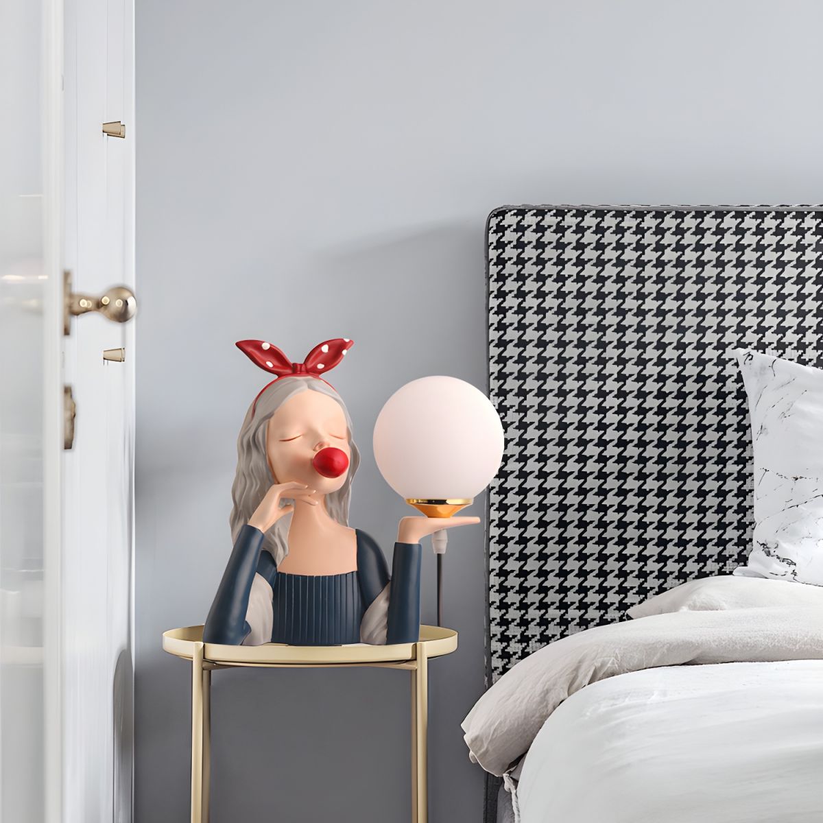 Table Lamp with Spherical Glass Nordic Style | Eryden