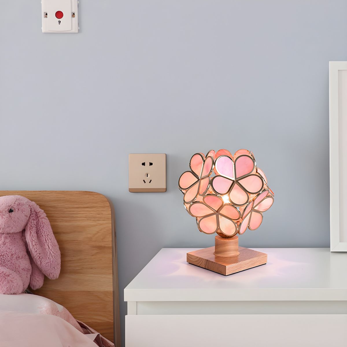 Table Lamp with Stained Glass Nordic Tiffany Style | Florvia