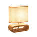 Table Lamp with Wood Base Nordic Fabric Shade | Orluma