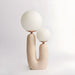Table Lamp with pink resin base glass shade Nordic | Ravion