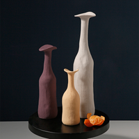 Vase Ceramic Japandi Bottle Handcrafted Design | Morandi