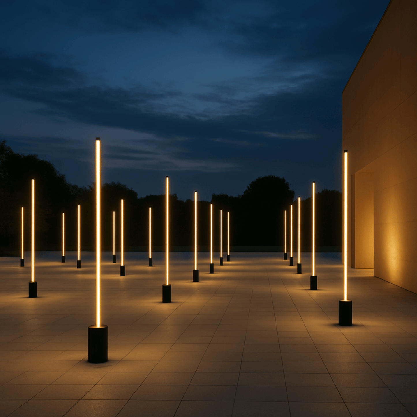 Vertical LED Lawn Light Stainless Steel Outdoor | Pathora