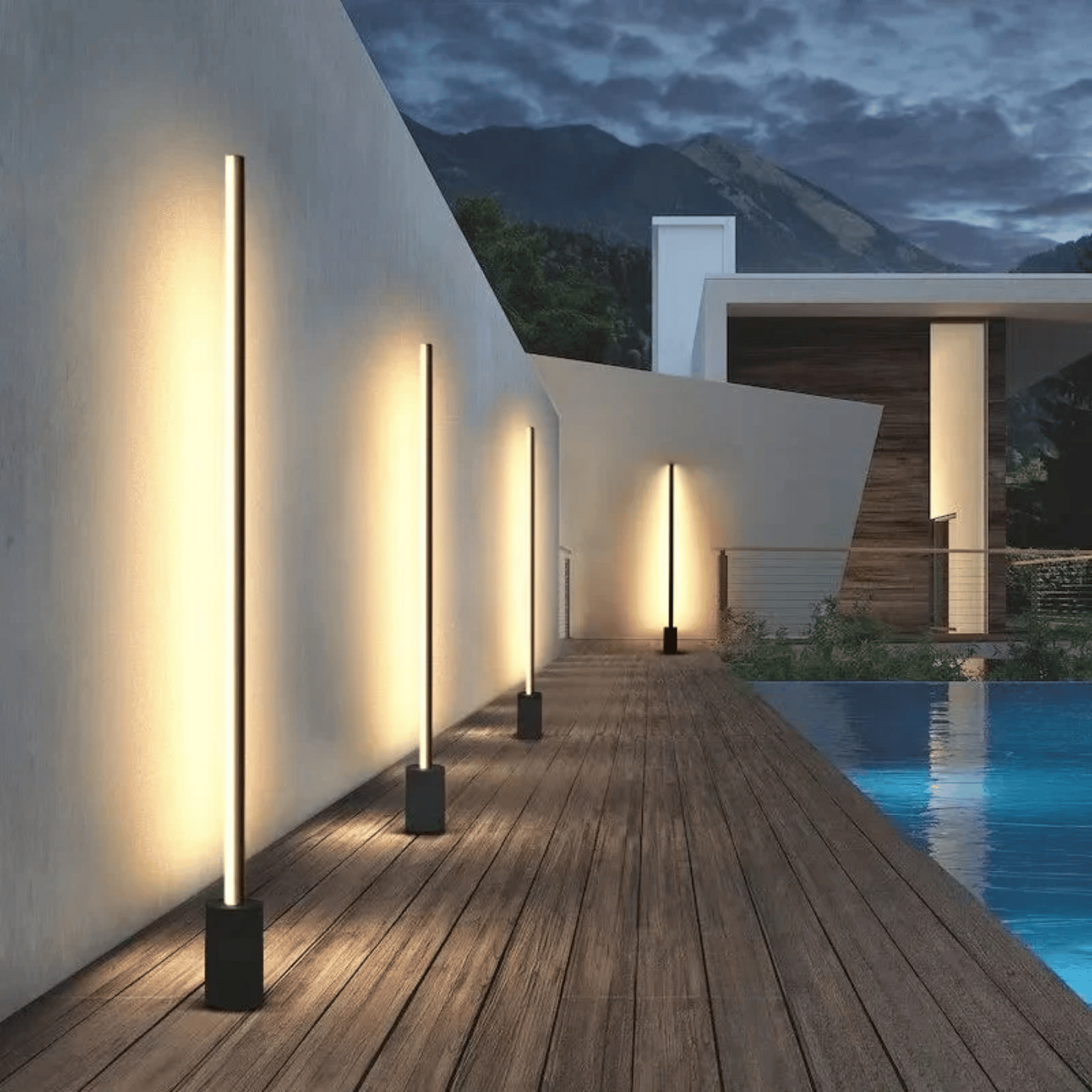 Vertical LED Lawn Light Stainless Steel Outdoor | Pathora
