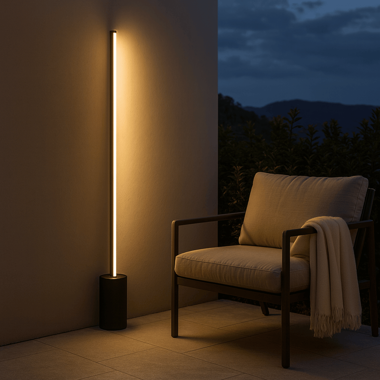 Vertical LED Lawn Light Stainless Steel Outdoor | Pathora