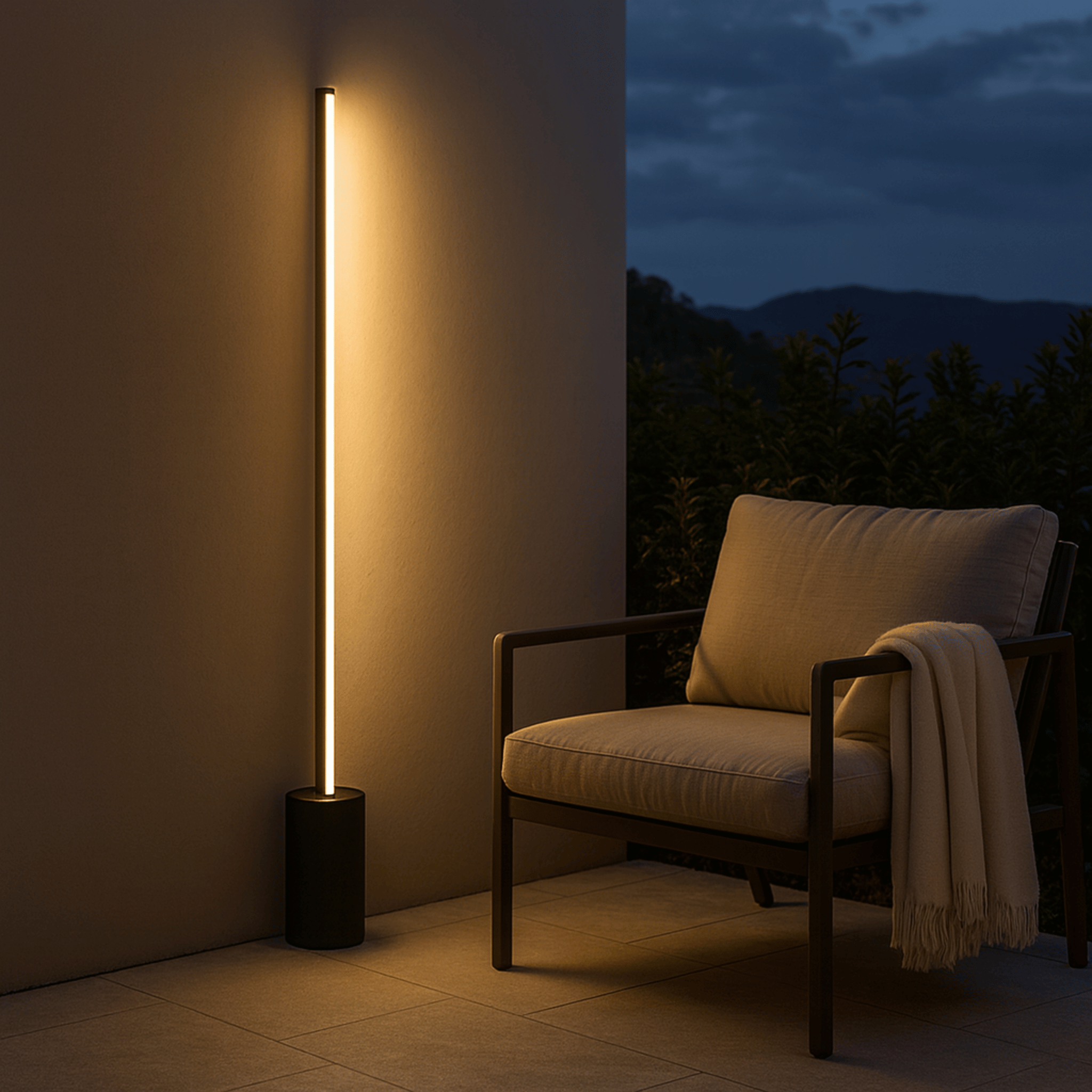 Vertical LED Lawn Light Stainless Steel Outdoor | Pathora