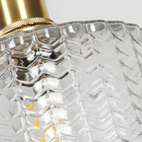 Vintage Glass Ceiling Pendant Light in Brass Finish | Ethereva