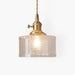 Vintage Glass Ceiling Pendant Light in Brass Finish | Ethereva