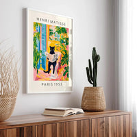 Wall Art Cat in Tropical Bathroom Series Canvas | Felvoro