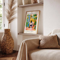 Wall Art Cat in Tropical Bathroom Series Canvas | Felvoro
