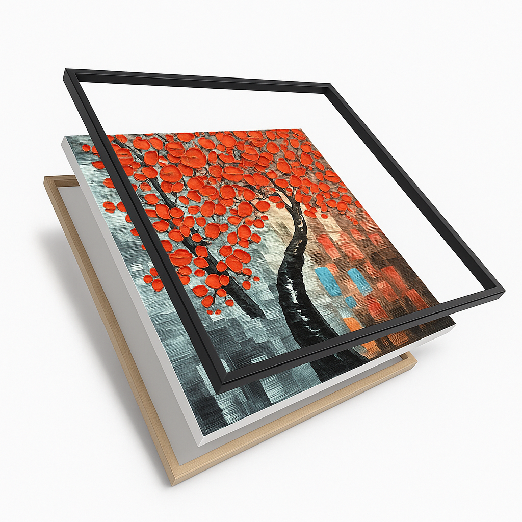 Wall Art Hand Painted Canvas in Earthy Tones | Terrosa