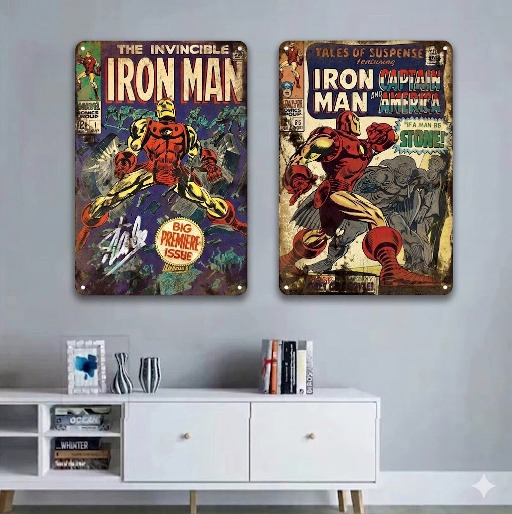 Wall Art Sign Retro Comic Hero Decor | Marvoro
