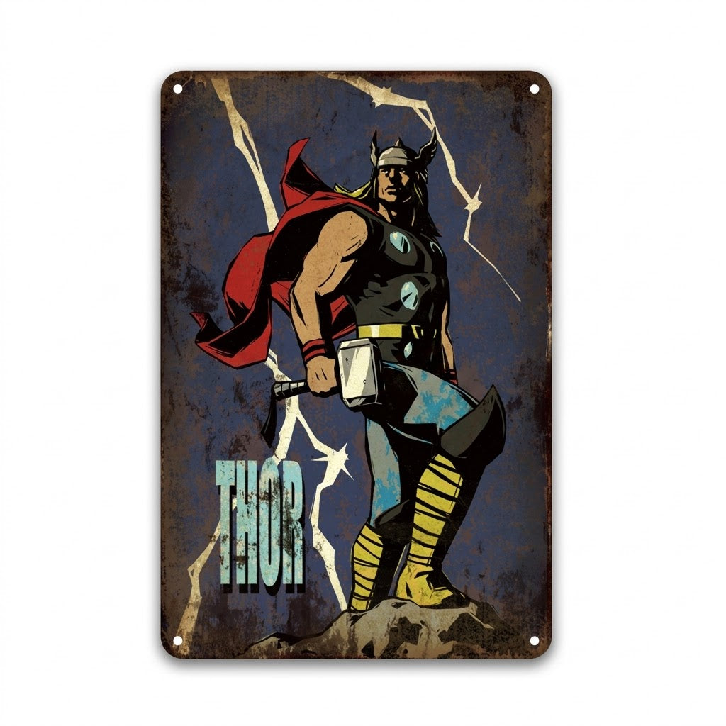 Wall Art Sign Retro Comic Hero Decor | Marvoro