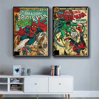 Wall Art Spider Man Retro Comic Canvas Print | Marvoro