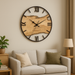 Wall Clock Large Black with Minimalist Design | Borelli