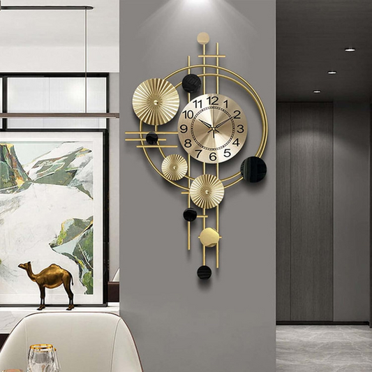 Wall Clock Metal Finish in Industrial Style | Nolira