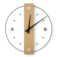 Wall Clock Scandinavian Wooden Design Living Room | Rivora
