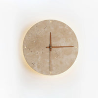 Wall Clock with Light Travertine Scandinavian Interior | Praviko
