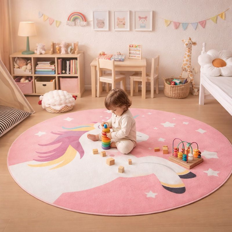 Play Mat Kids Rug for Playroom Unicorn Design | Panexa