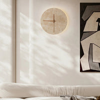 Wall Clock with Light Travertine Scandinavian Interior | Praviko