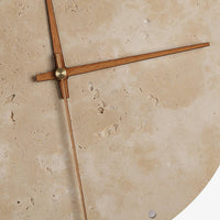 Wall Clock with Light Travertine Scandinavian Interior | Praviko