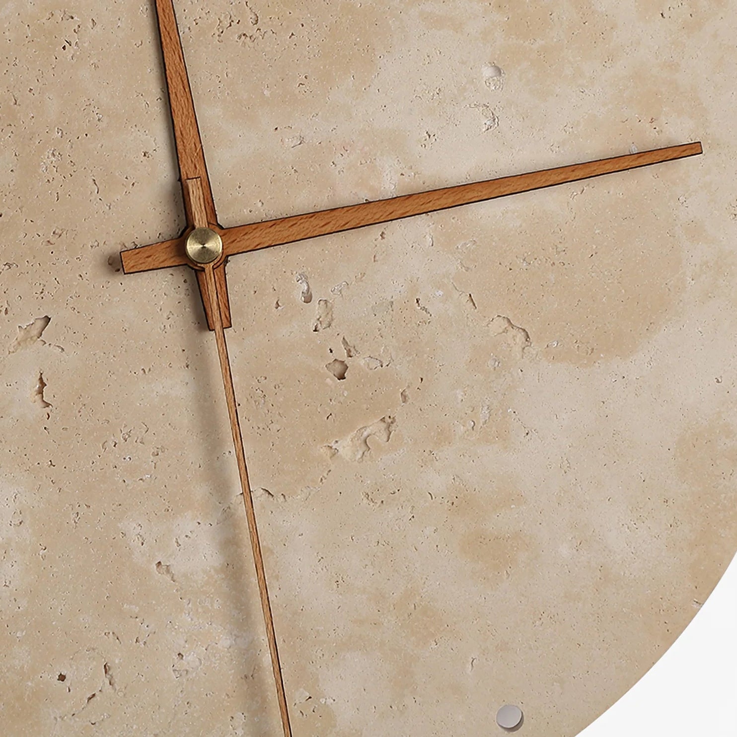 Wall Clock with Light Travertine Scandinavian Interior | Praviko