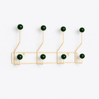 Wall Hook Rack Metal Base Mid Century Style | Dotino