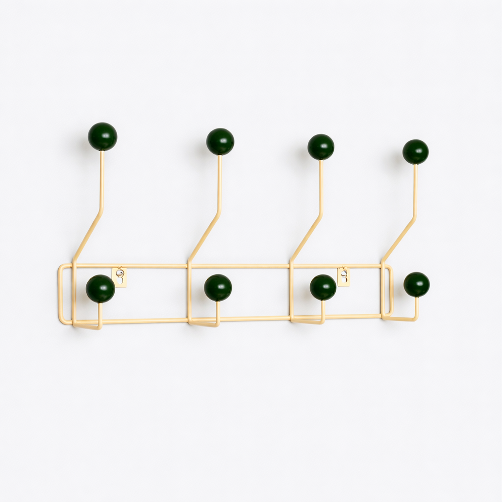Wall Hook Rack Metal Base Mid Century Style | Dotino