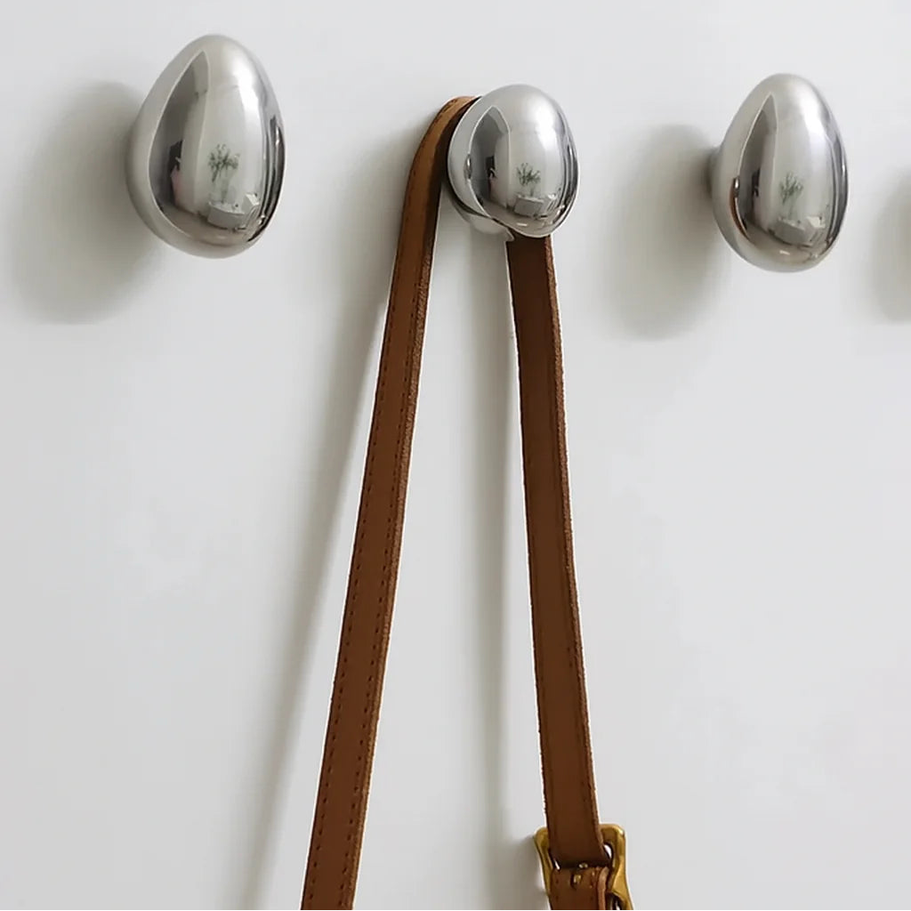 Wall Hooks Chrome Finish Minimalist Storage | Rainza