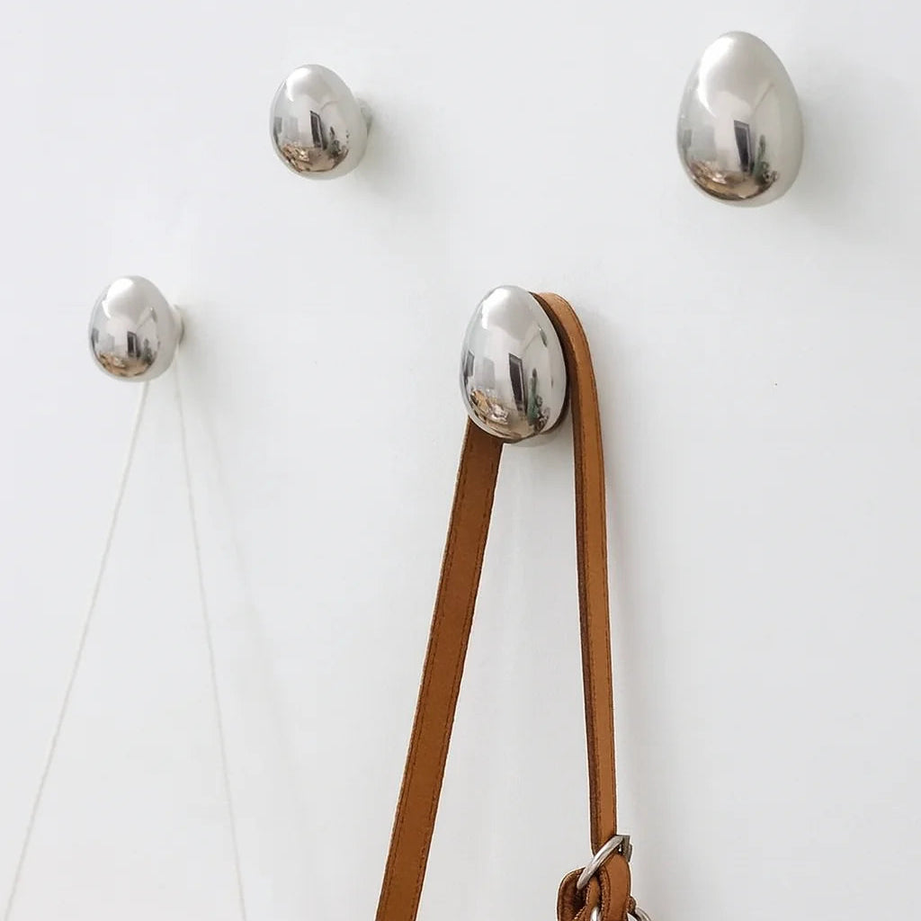 Wall Hooks Chrome Finish Minimalist Storage | Rainza