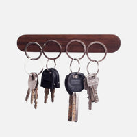 Wall Key Holder Magnetic Wood Minimalist Storage | Keyvoro
