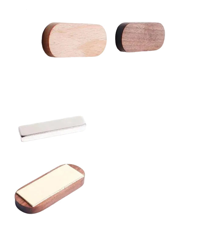 Wall Key Holder Magnetic Wood Minimalist Storage | Keyvoro