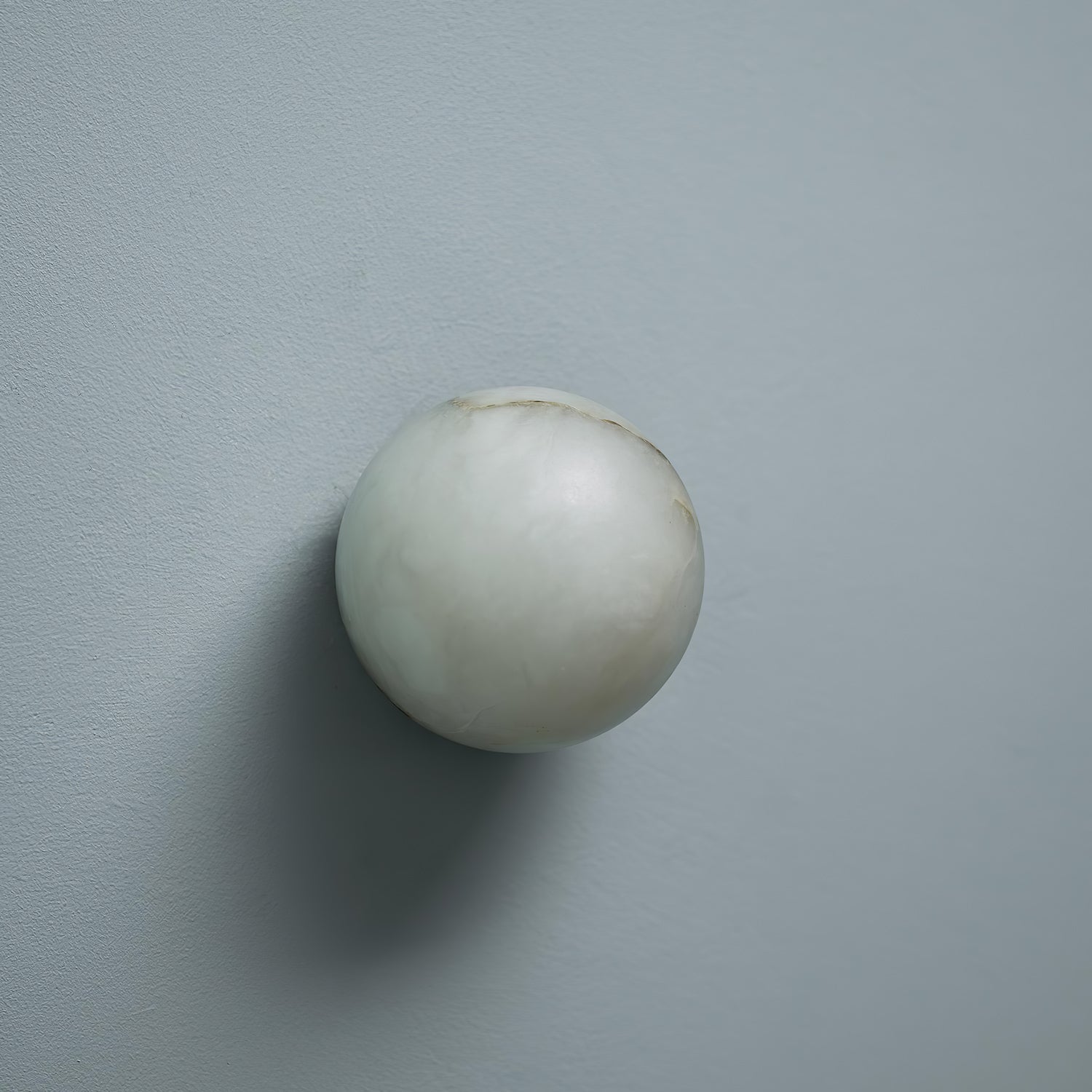 Wall Light Alabaster Globe in Japandi Style | Elvuna