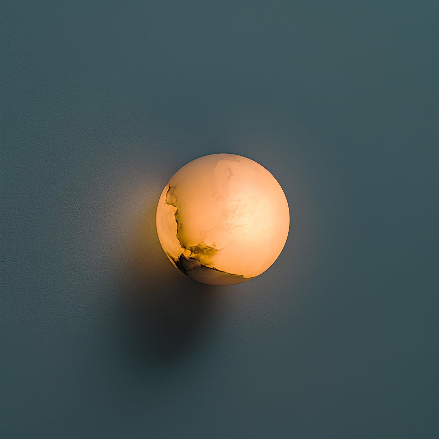 Wall Light Alabaster Globe in Japandi Style | Elvuna