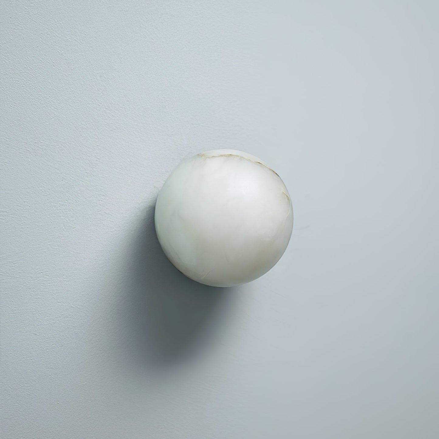 Wall Light Alabaster Globe in Japandi Style | Elvuna