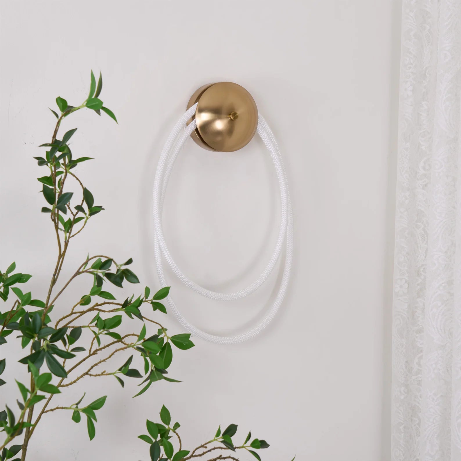 Wall Light Braided Silicone Rope Modern Interior | Rigelio