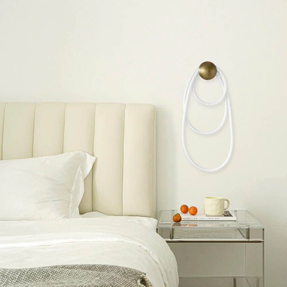 Wall Light Braided Silicone Rope Modern Interior | Rigelio