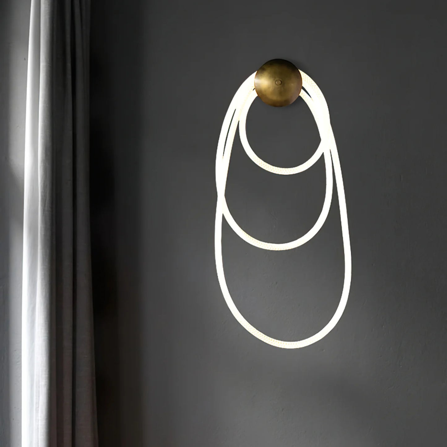 Wall Light Braided Silicone Rope Modern Interior | Rigelio