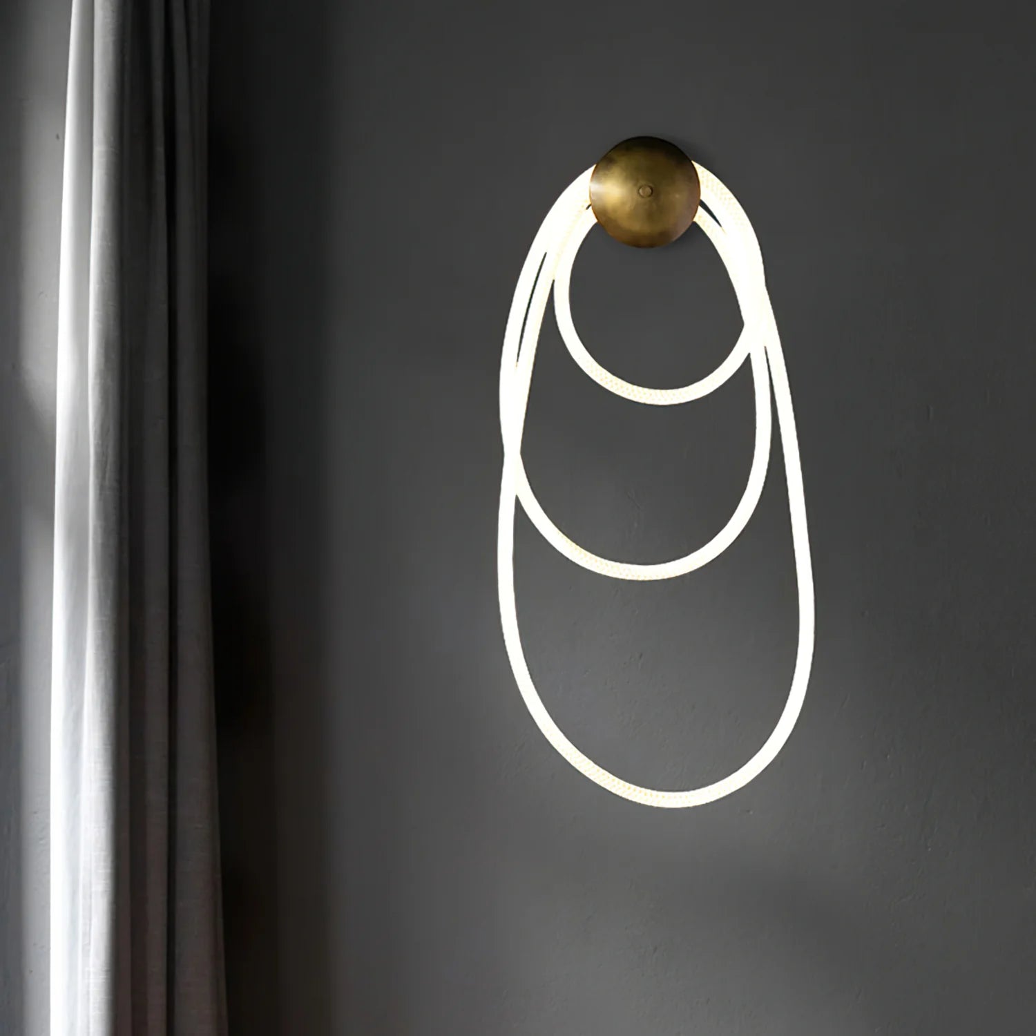 Wall Light Braided Silicone Rope Modern Interior | Rigelio