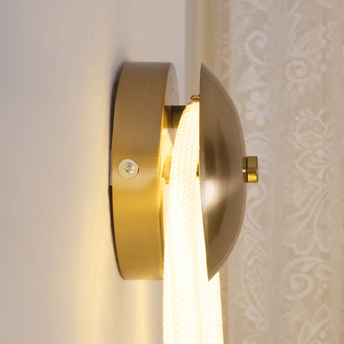 Wall Light Braided Silicone Rope Modern Interior | Rigelio