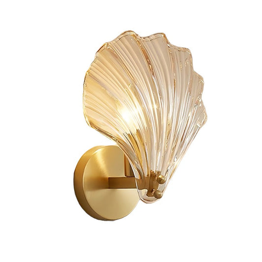 Wall Light Brass Glass Coastal Design | Merevor