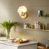 Wall Light Brass Glass Coastal Design | Merevor