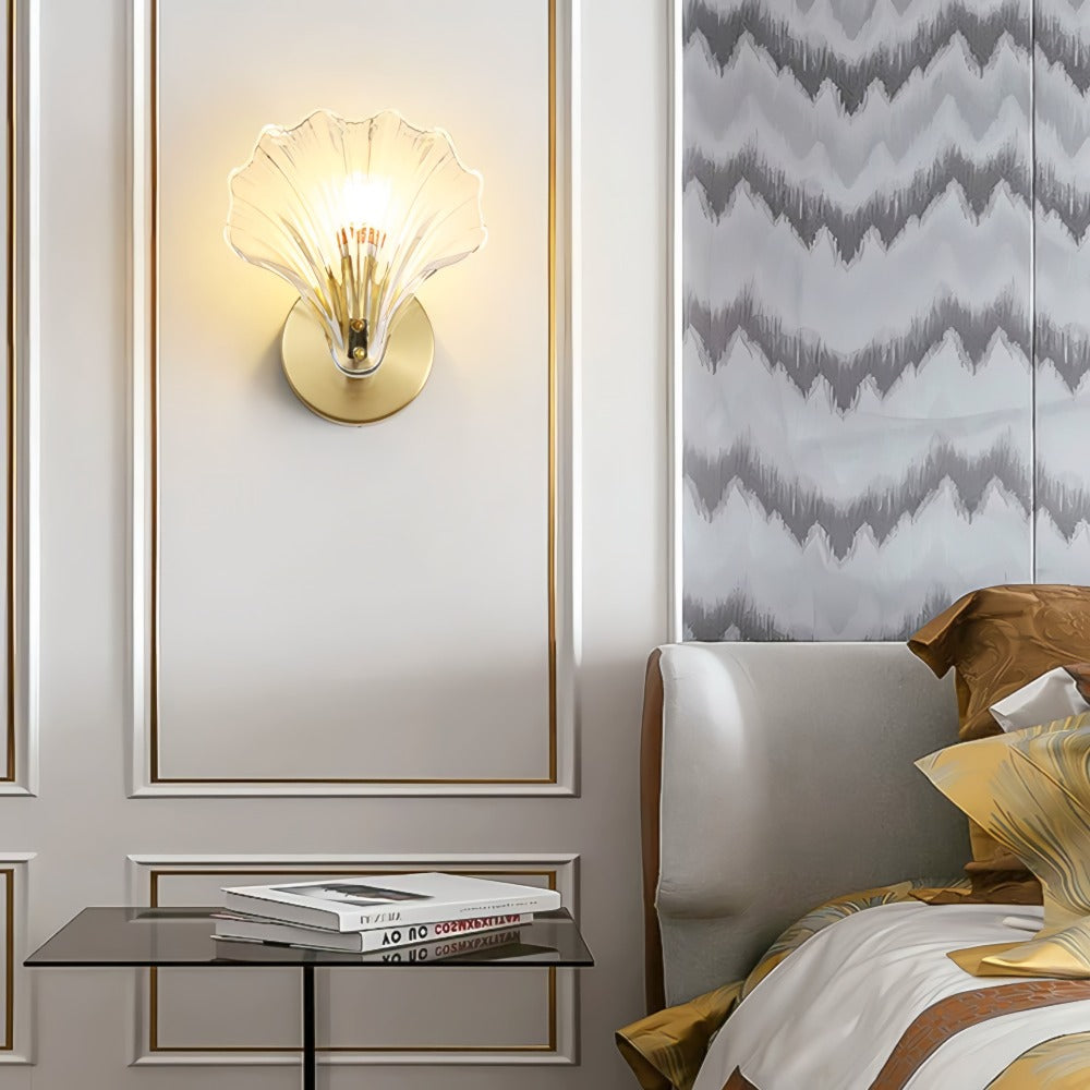 Wall Light Brass Glass Coastal Design | Merevor