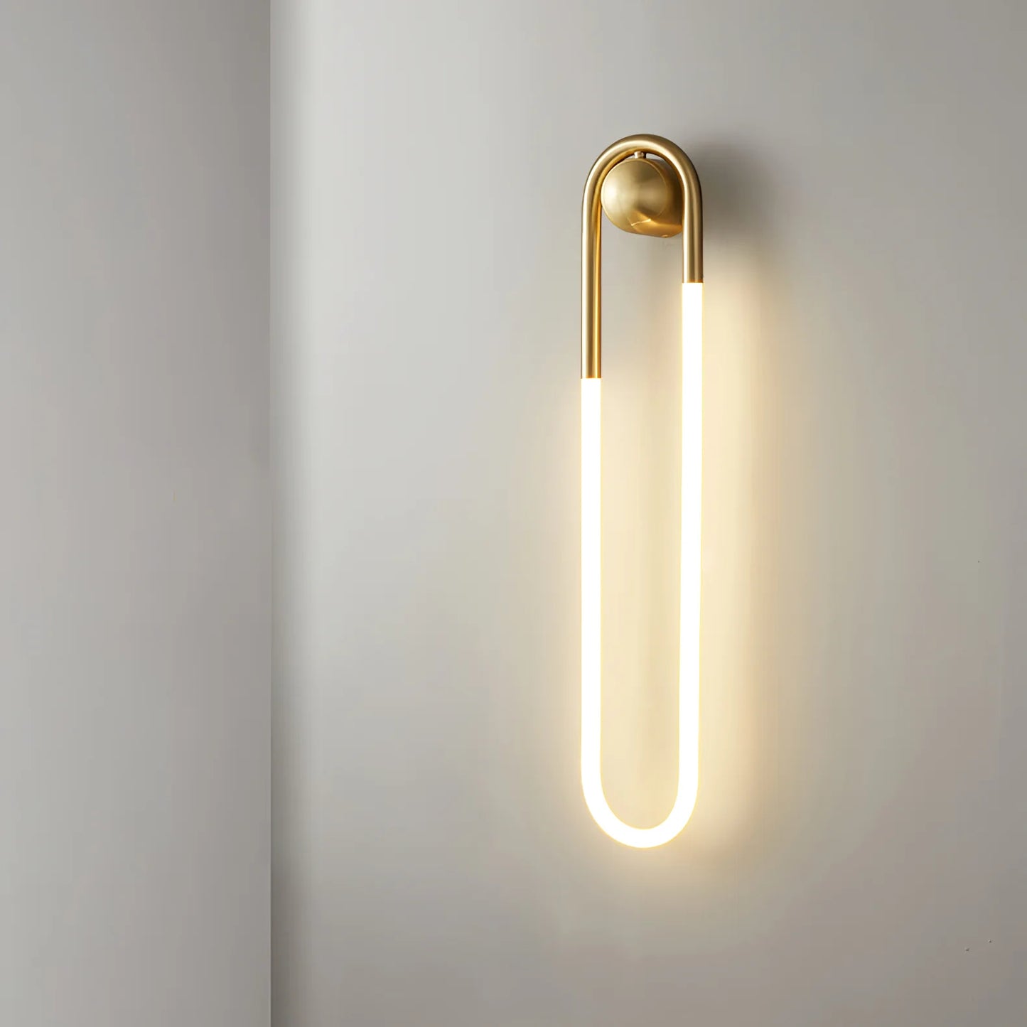 Wall Light Brass Loop in Modern Design | Rudilo
