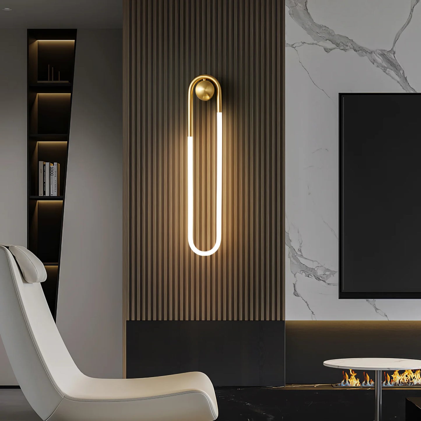Wall Light Brass Loop in Modern Design | Rudilo